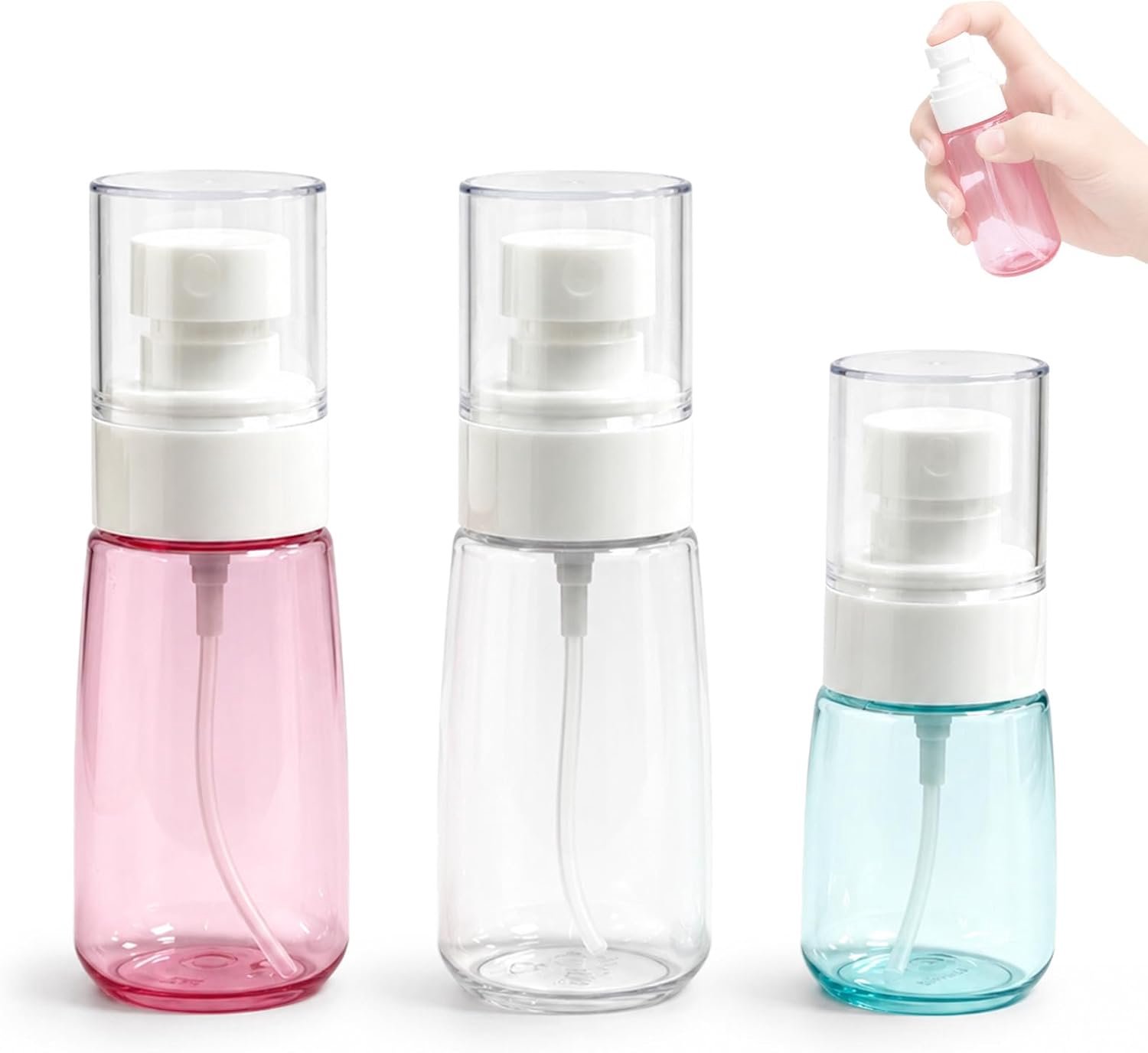 Set van 3 mini-spuitflessen, fijne nevel, reizen, lekvrij