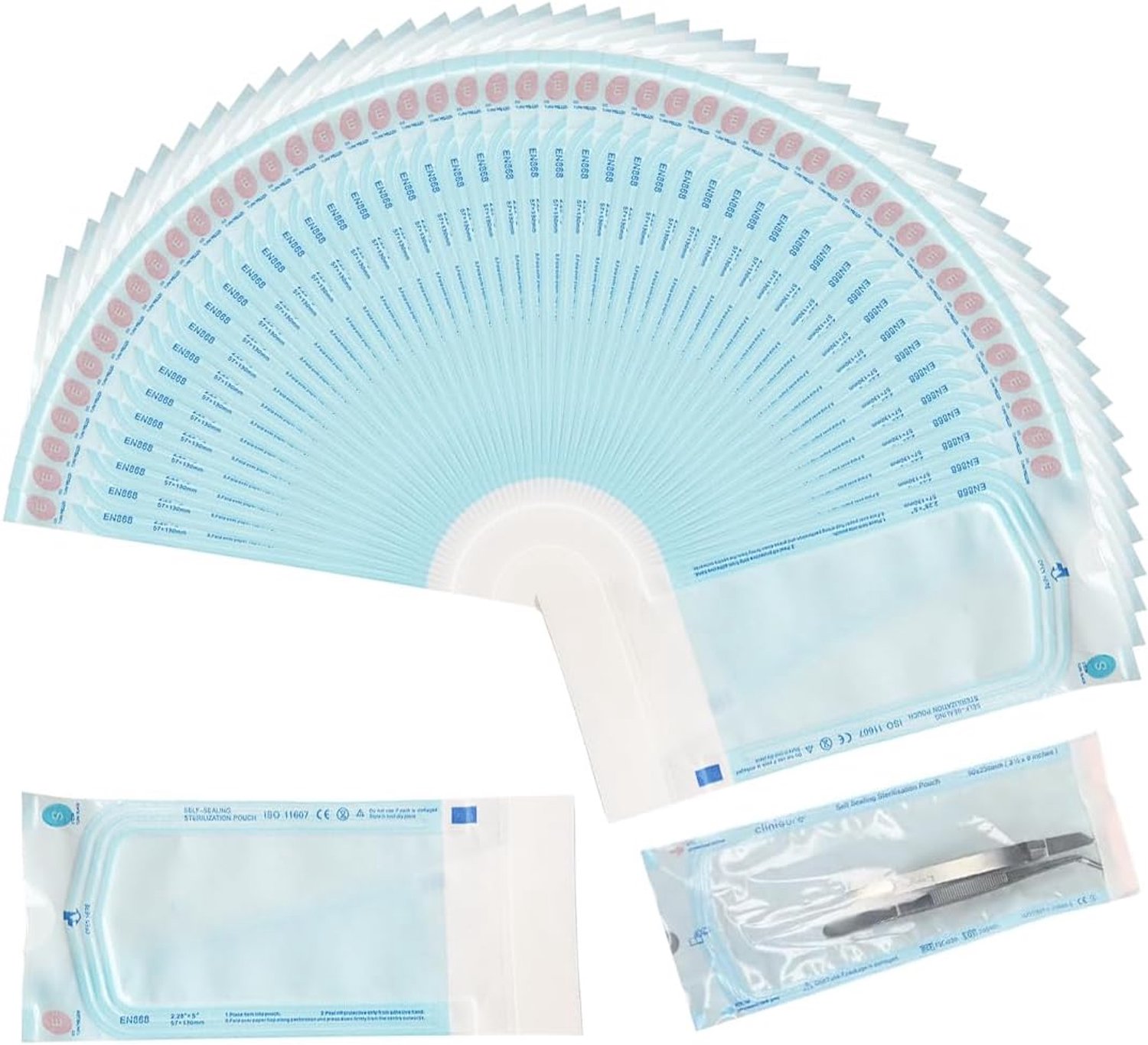 50 zakjes voor autoclave-sterilisatie, 57 x 130 mm
