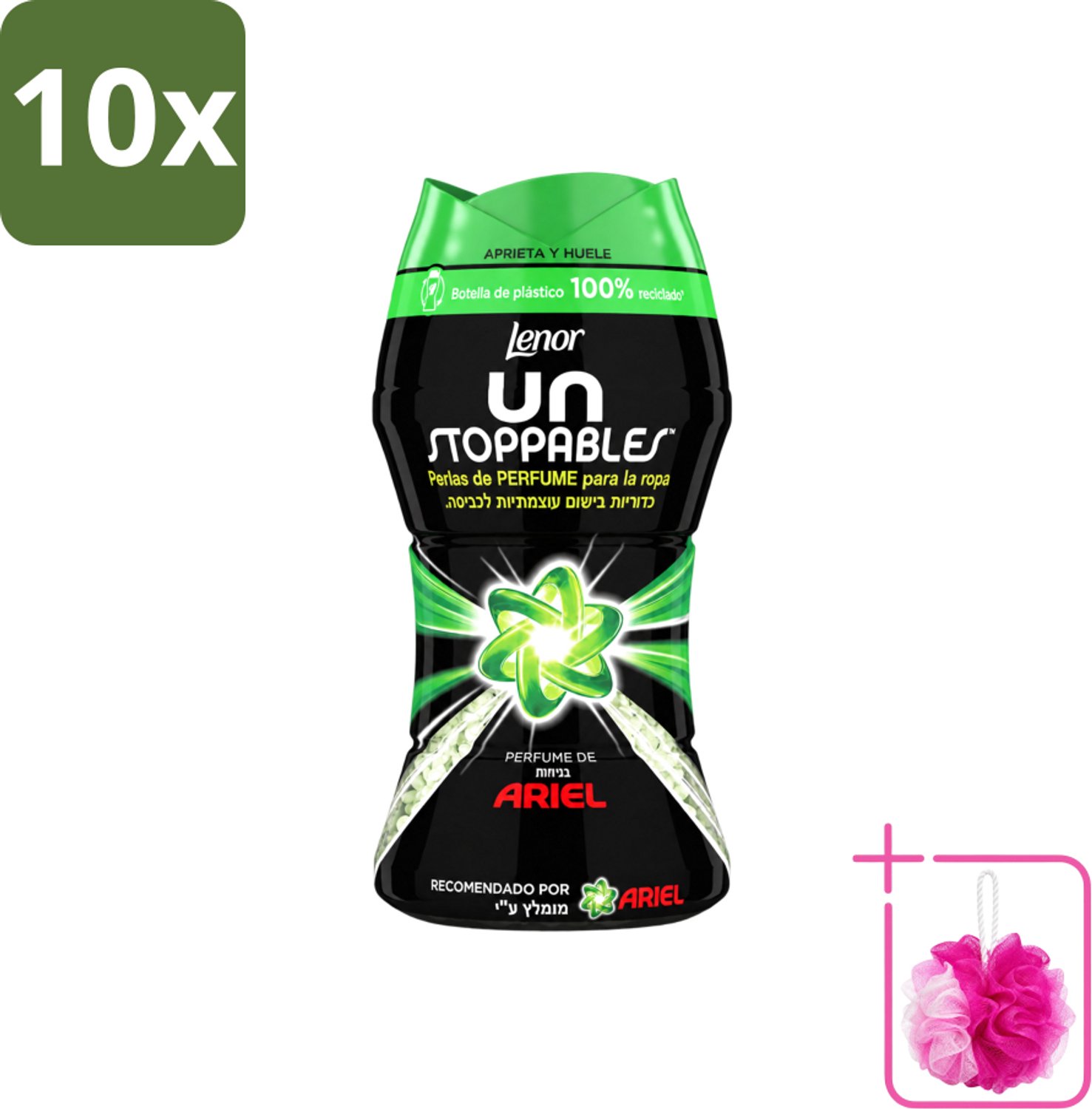 10 x Lenor – Geurbooster – Parfum van Ariel – 11 Wasbeurten – 140 g - Bulkverpakking - Geurbooster - Douchemop - Wasgeur