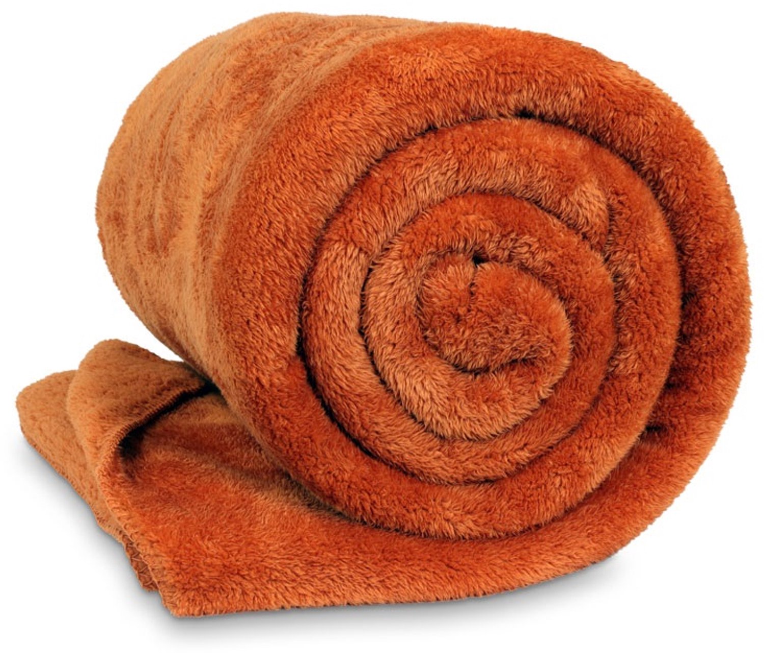 Unique Living Plaid Torvah XL - orange flame - 220x240cm Oranje