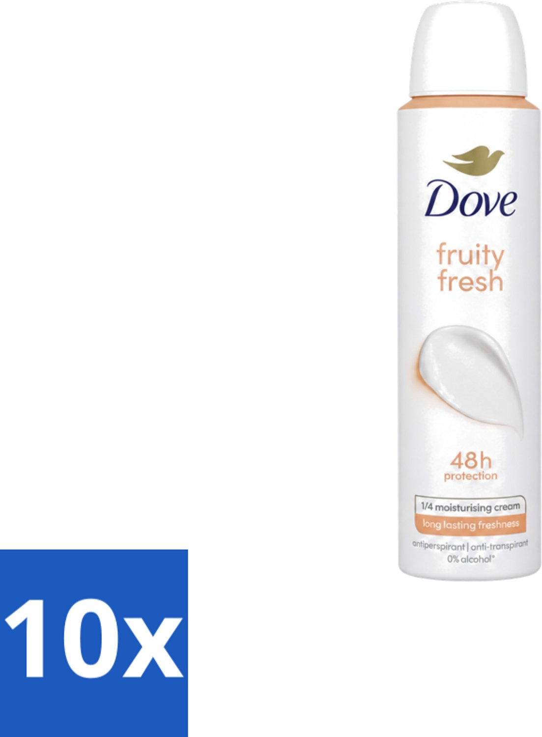 10 x Dove – Deodorant Spray – Fruity Fresh – 200 ml - Voordeelverpakking - 10 stuks