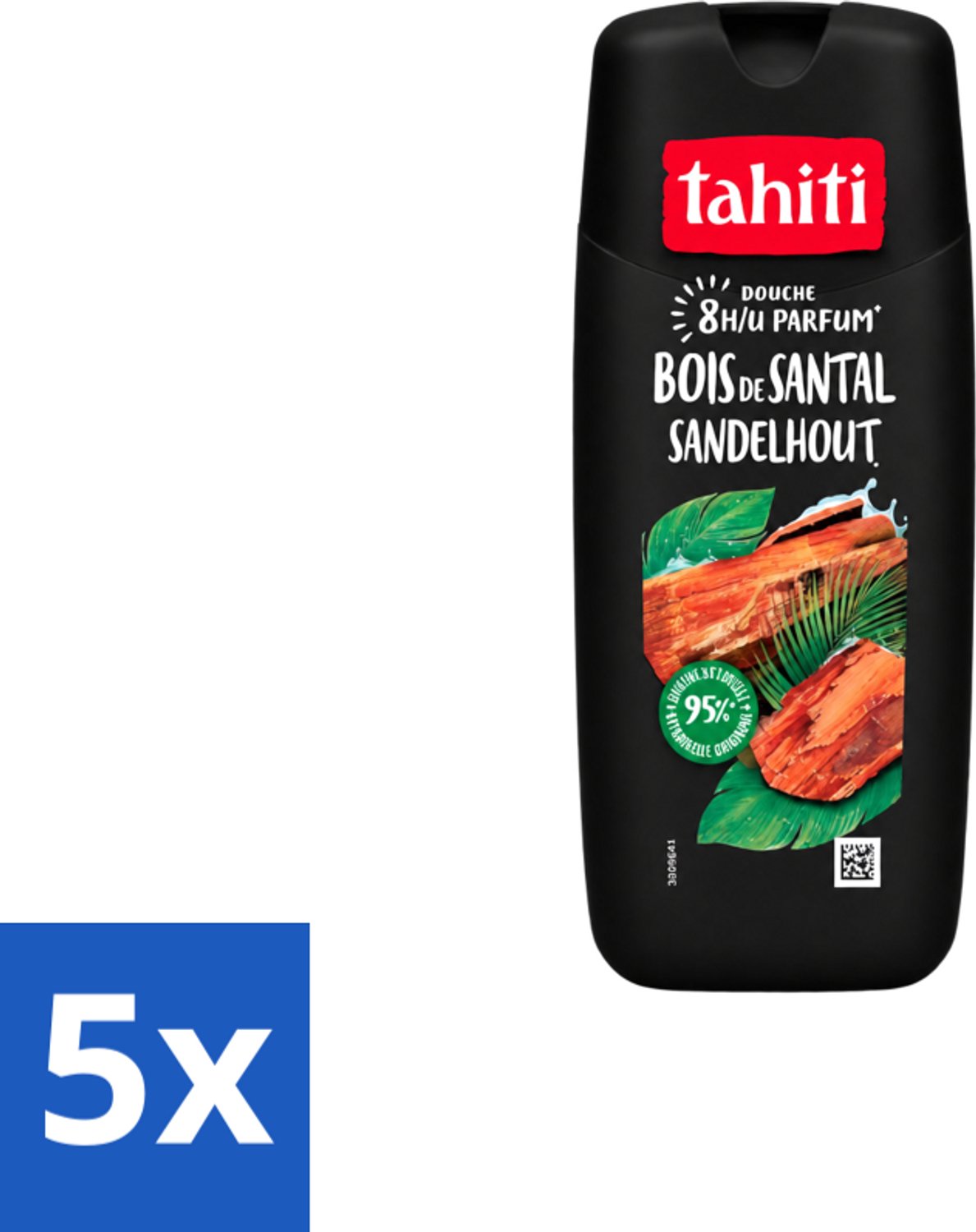 5 x Tahiti – Douchegel – Sandelhout - 315 ml - Voordeelverpakking - 5 stuks