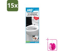 15 x HG - Badkamer - Toilet Renovatiekit - Verwijdert De Meest Zware Uitslag - 500 ml - Bulkverpakking - Toilet renovatie - Douchemop - Toilet reinigen