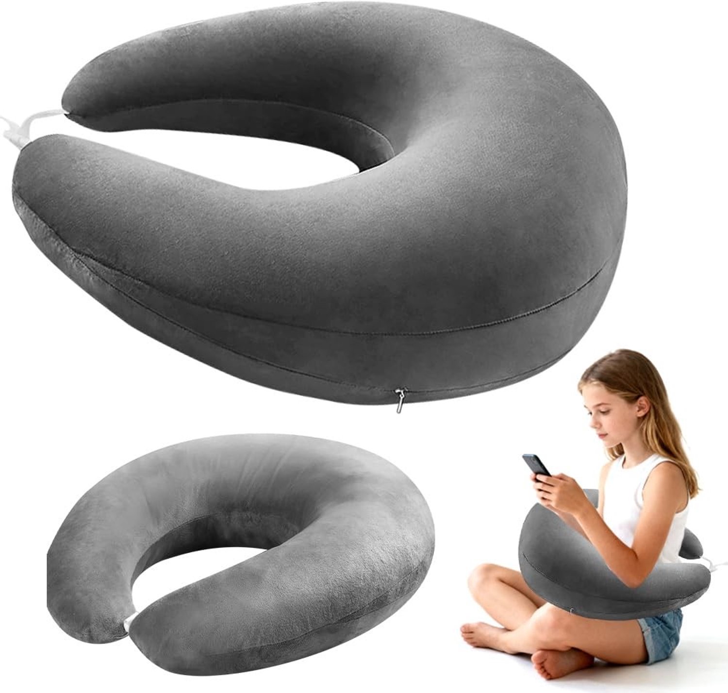 Donkergrijs Gaming Kussen voor Ergonomische Ondersteuning