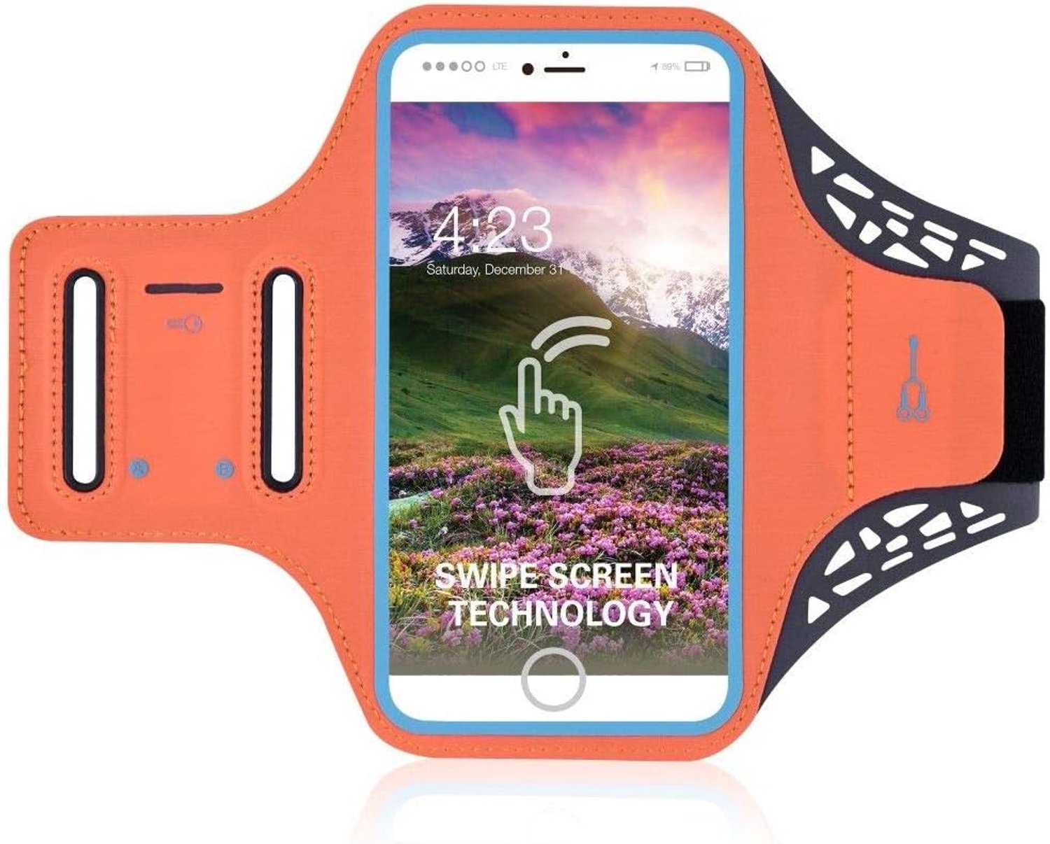 Hoes Ultradunne armband Sport Wandelen Running Fitness Fietsen Gym voor BQ Mobile BQ-6040L Magic (2019) - Oranje