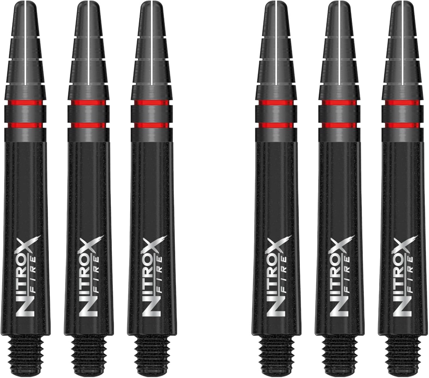 Merkloze Dart Shafts Nitro Xfire - 2 Sets (6 Stuks)