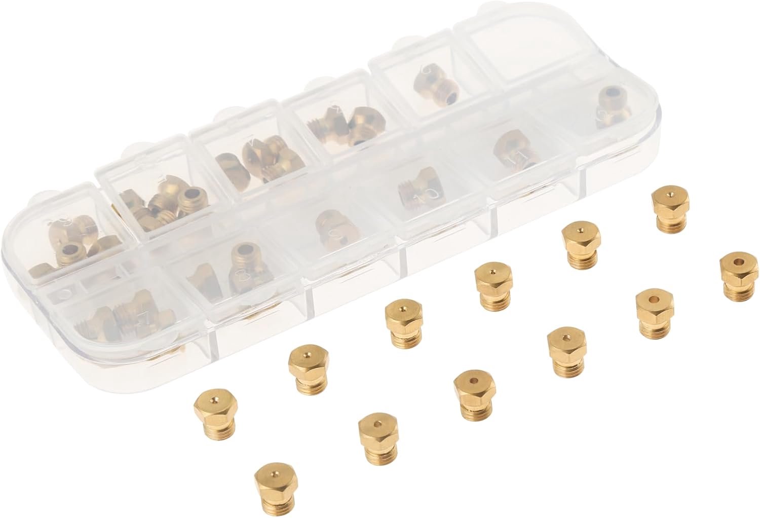 Messing Gasbrander Nozzles Set M6 x 0.75mm - 36 Stuks
