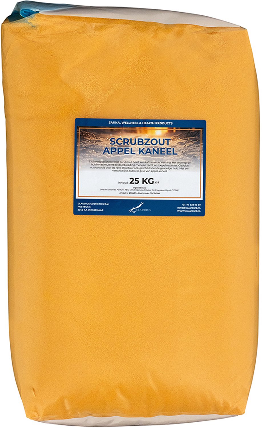 Claudius Scrubzout Appel-Kaneel 25 KG - Hydraterende Lichaamsscrub - Body Scrub