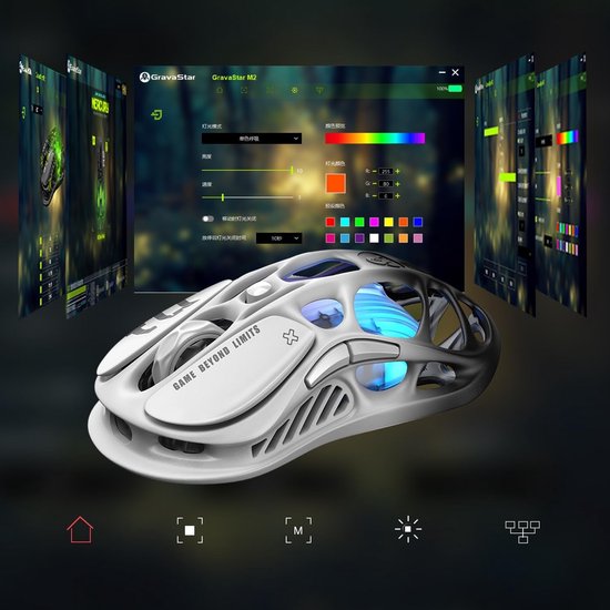 Draadloze Gaming Muis van Lichtgewicht Magnesiumlegering met Ergonomisch Ontwerp en Hoge Precisie — afbeelding 2