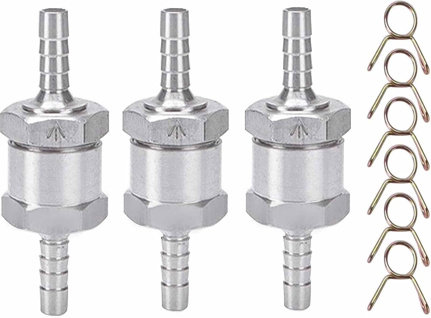 3x 6mm Aluminium Terugslagklep - Brandstof & Water