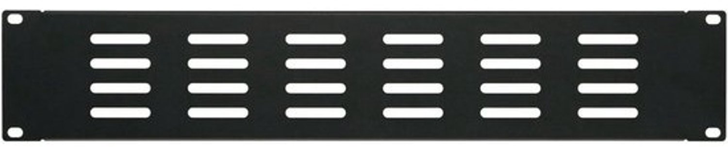Geperforeerd afdekpaneel - Blind paneel - Afwerking serverkast - 2U-formaat - 483x89mm - Zwart