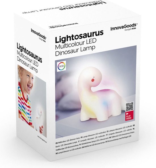 Dinosaurus Nacht Lampje | RGB 4 Kleuren led | Dino Led Nachtlamp | Nachtlampje Kinderen | Kraamcadeau — afbeelding 5