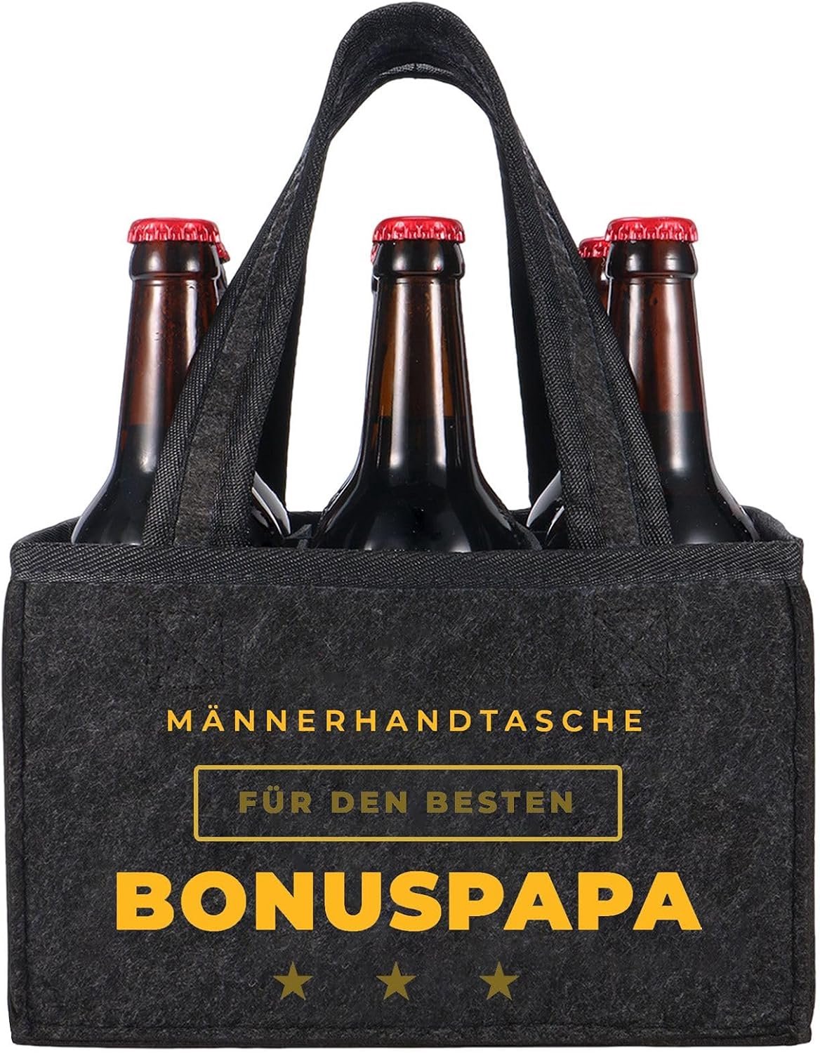 Handtas bier gepersonaliseerde geschenken voor bonus papa voor mannen mannentas drager flessendrager 6 flessen