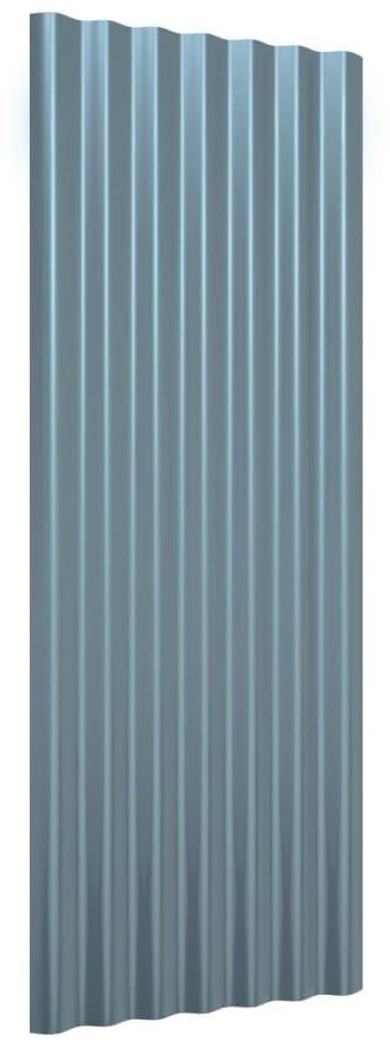 12 stuks verzinkt staal grijs 100x36 cm golfplaat voor tuinhuis schuur wandbekleding dakmateriaal