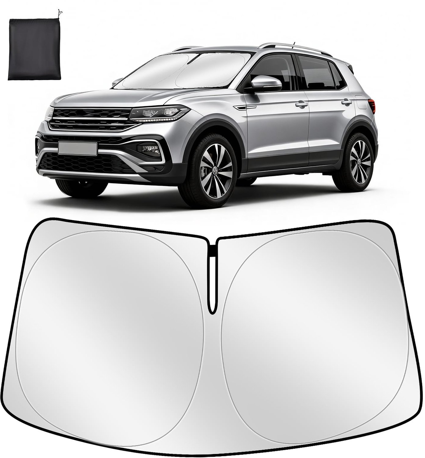 Zonnevizier voor VW T-Cross (2019-2023) - Polyester