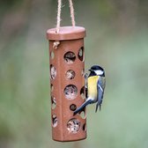 CJ Wildlife Vetbolhouder voor Vogels - Rome - Mezenbolhouder - Veilig eten voor Kleine Tuinvogels - Voor 4 vetbollen - Plantbased - Bruin
