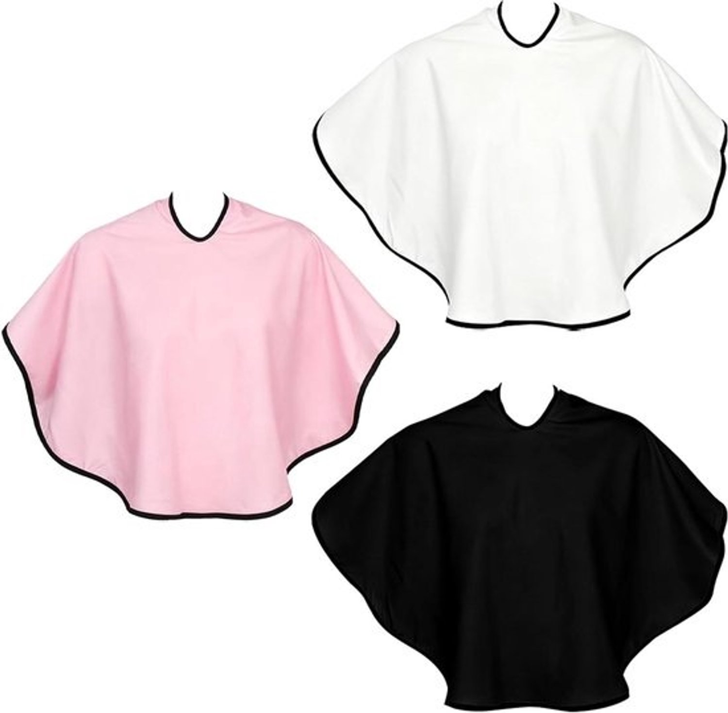 Kapperscapeset - Haarkapmantel - Knippen en verven - Waterdicht pongé-polyester - 80 x 72 cm - Roze