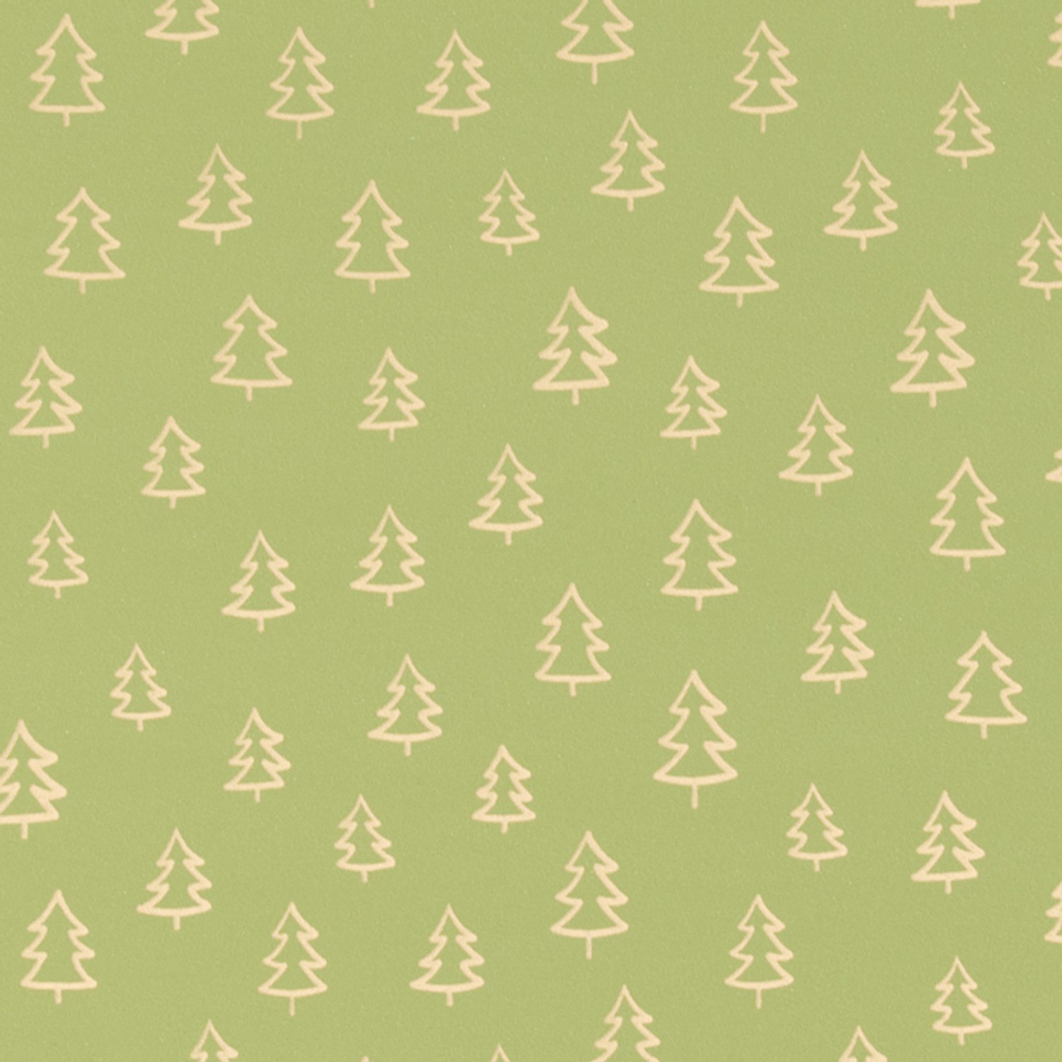 Kerst inpakpapier - cadeaupapier - groen met gouden kerstbomen - 50 cm x 100 meter