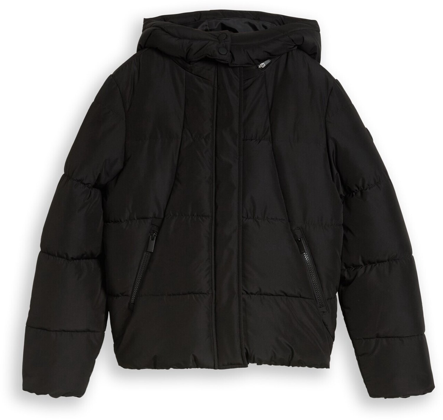 Tom Tailor - Pufferjas met afneembare capuchon - Maat 140 - deep black