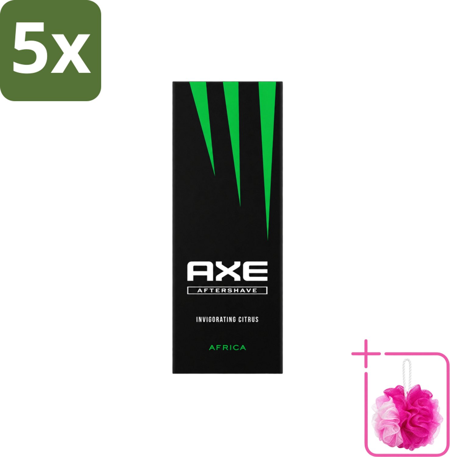 5 x Axe – Aftershave – Africa – 100 ml - Bulkverpakking - Aftershave africa - Douchemop - Aftershave