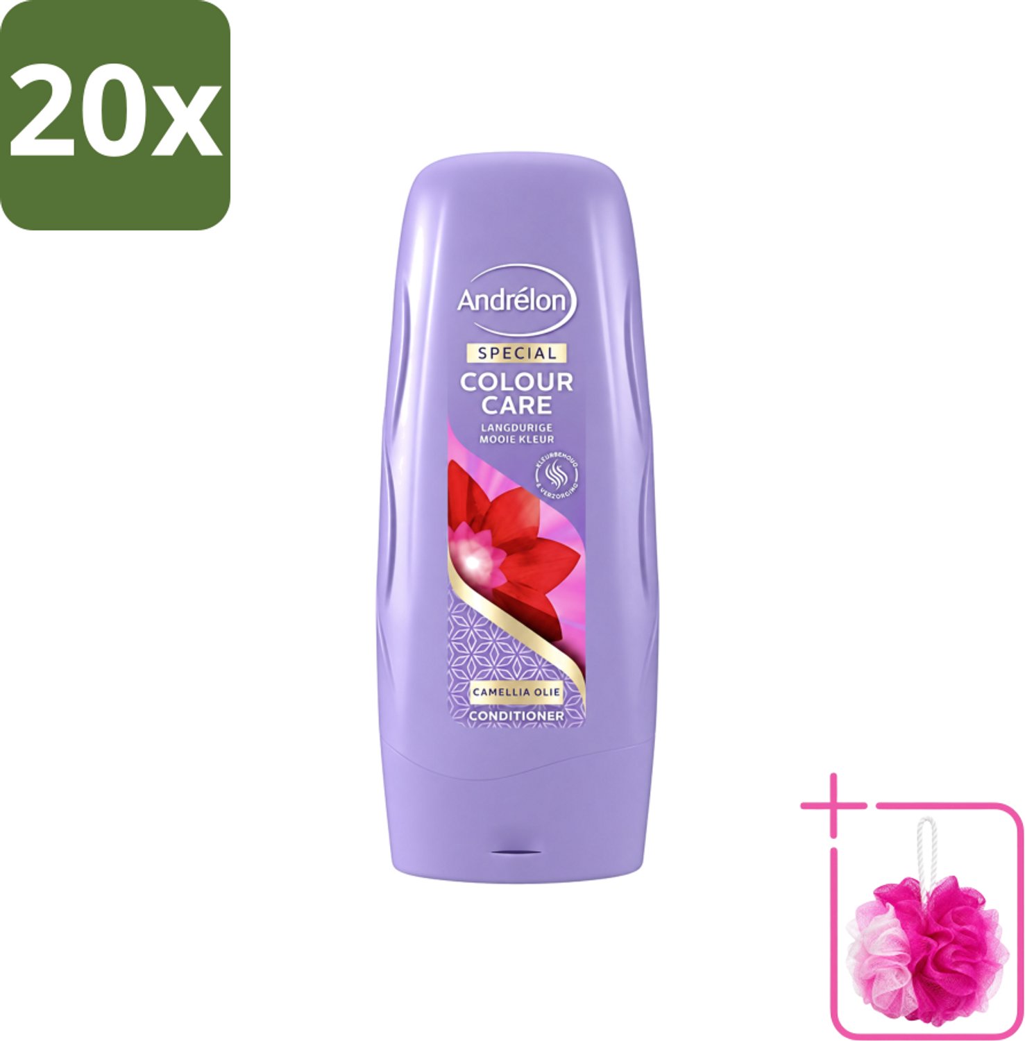20 x Andrélon - Colour Care - Camellia Olie - Conditioner - Kleurbehoud - 300 ml - Bulkverpakking - Kleurbehoud - Douchemop - Haarkleur