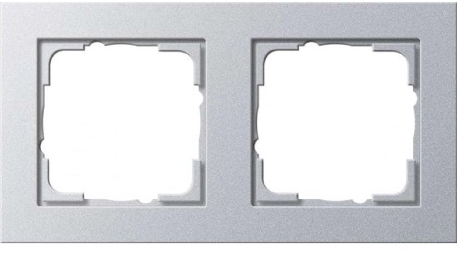 Dubbel afdekraam - Wandplaat - Inbouwinstallatie - Horizontale of verticale montage - Aluminium
