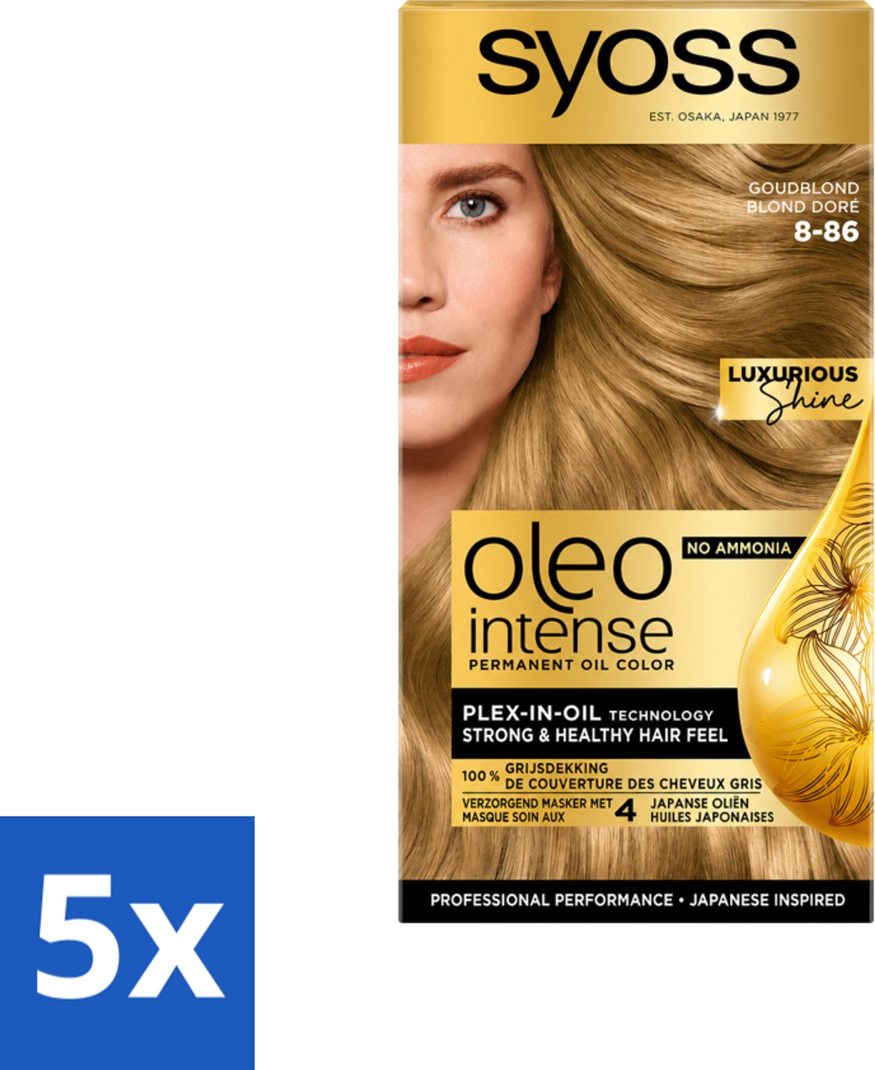 Syoss Oleo Intense - Haarverf - 5-86 - Licht Bruin - 115ml x 5