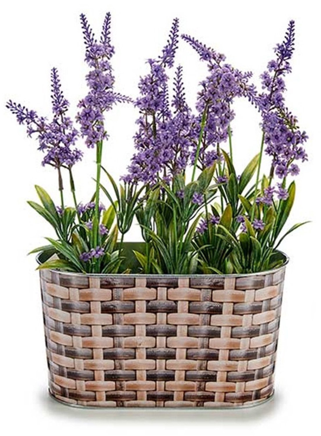 Arte r Plantenpot/bloempot teil- zink - bruin - L22,5 x D11,5 x H12 cm