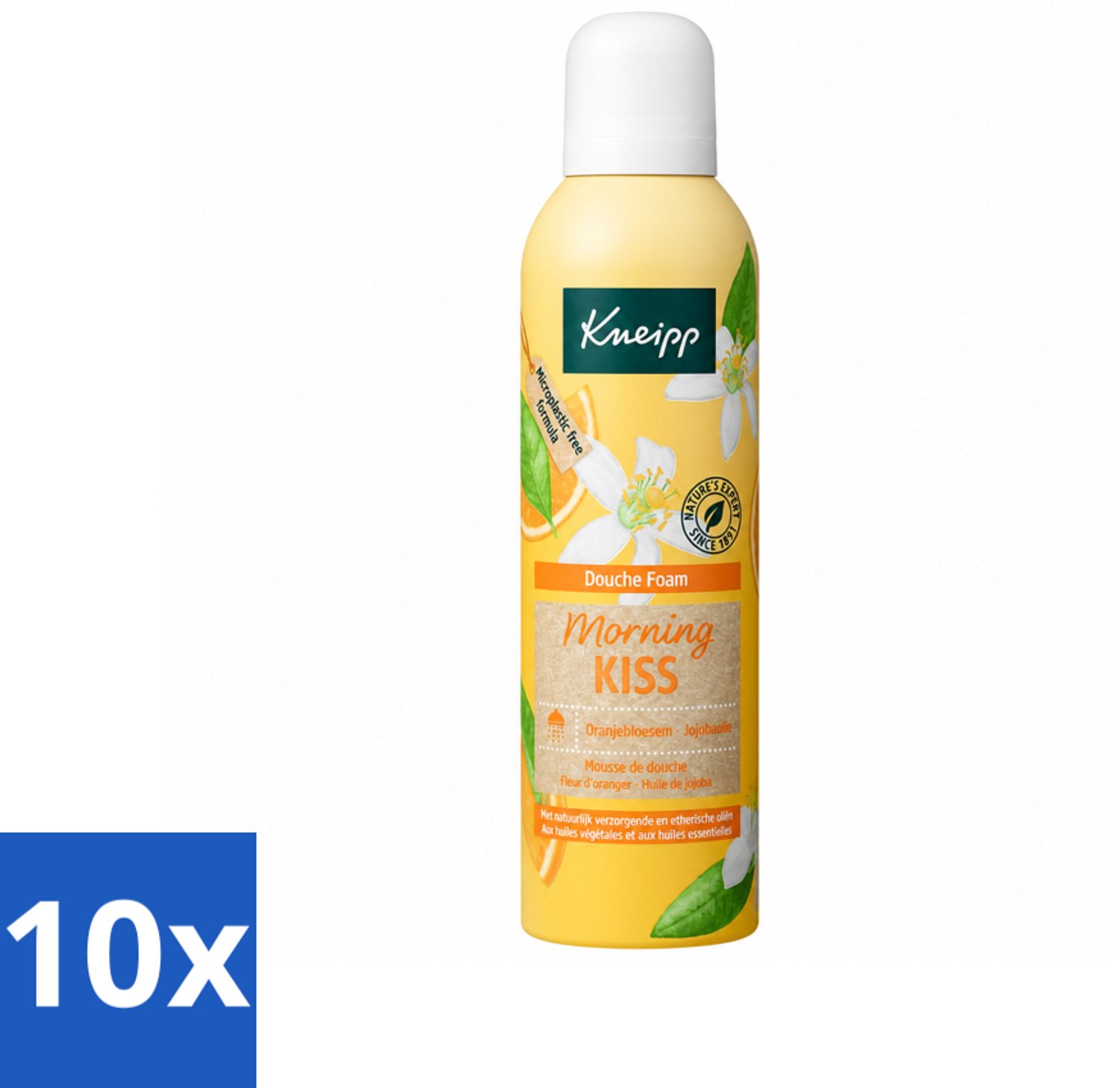 10 x Kneipp - Douche schuim - Morning Kiss - Oranjebloesem - 200 ml - Voordeelverpakking - 10 stuks