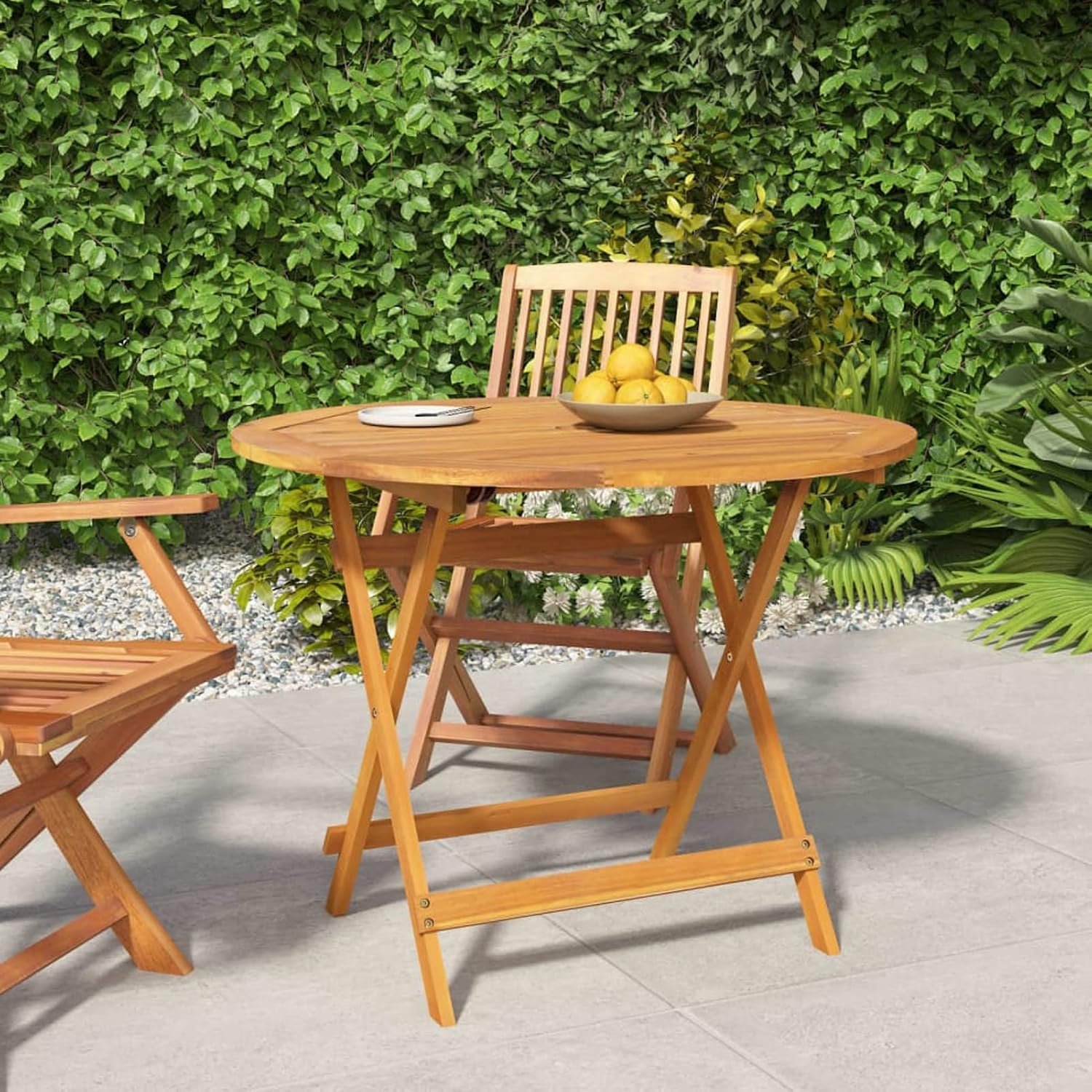Klaptafel hout tuintafel houten tuintafel klaptafel werktafel inklapbaar Ø 90 x 75 cm massief hout acacia