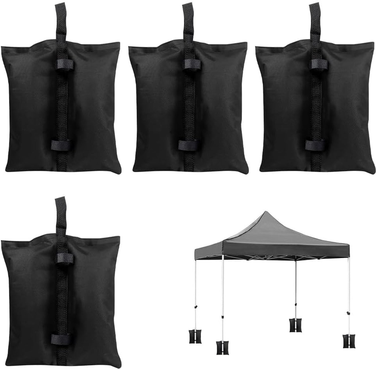 4x Gazebo Zandzakken met Klittenband - Stabiele Tent & Parasol