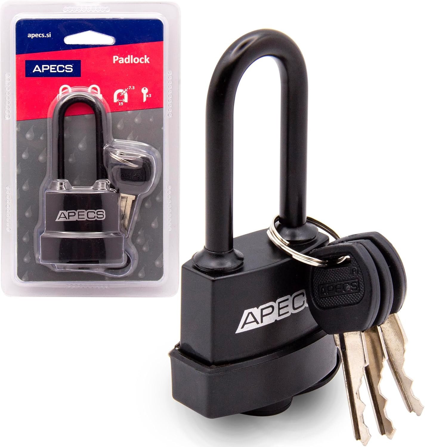 Weerbestendig Hangslot met 3 Sleutels - 47mm Beveiliging