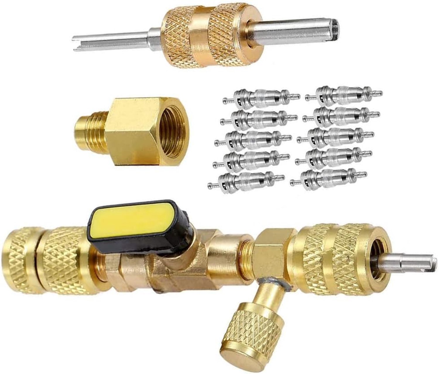1/4 inch SAE & 5/16 inch SAE klepkernverwijderaar en installatiegereedschap, voor R22/R134/R410/R32 air-condition