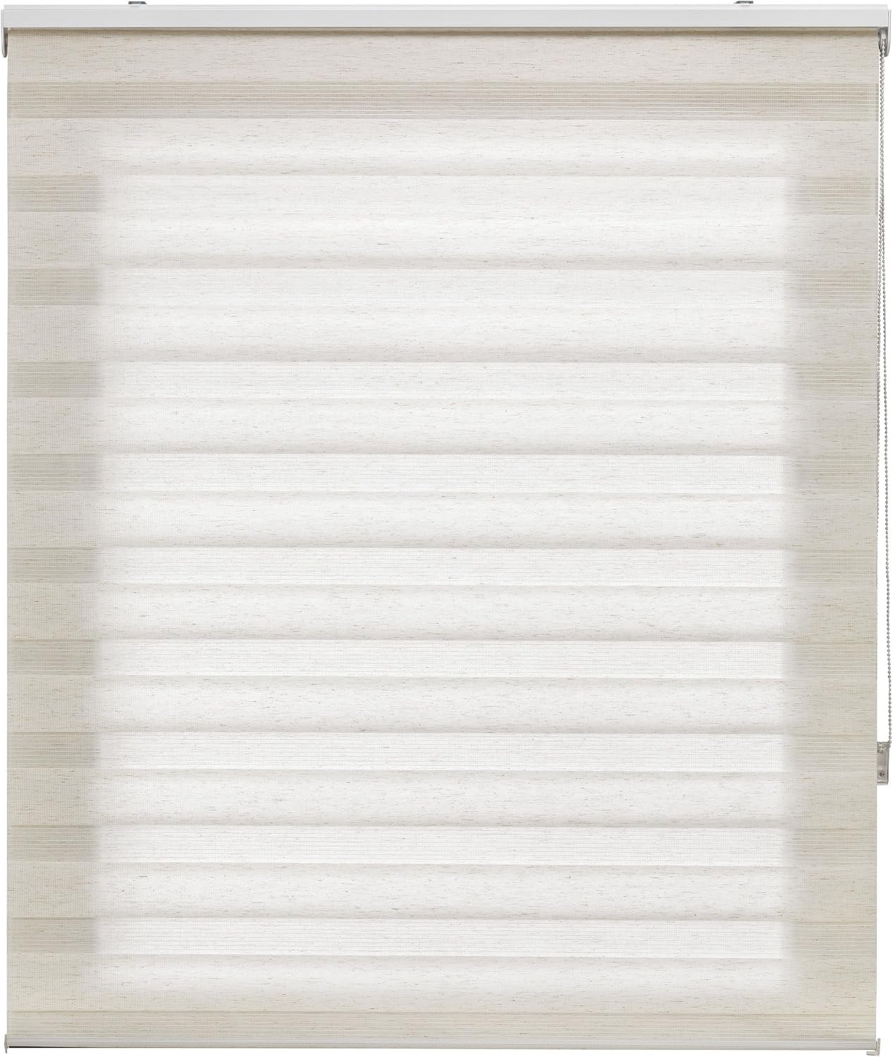 Rolgordijn voor nacht en dag, op maat, afmeting 120 x 180 cm, dag- en nachtrolgordijn, stofgrootte 117 x 175 cm, eenvoudige installatie, linnen
