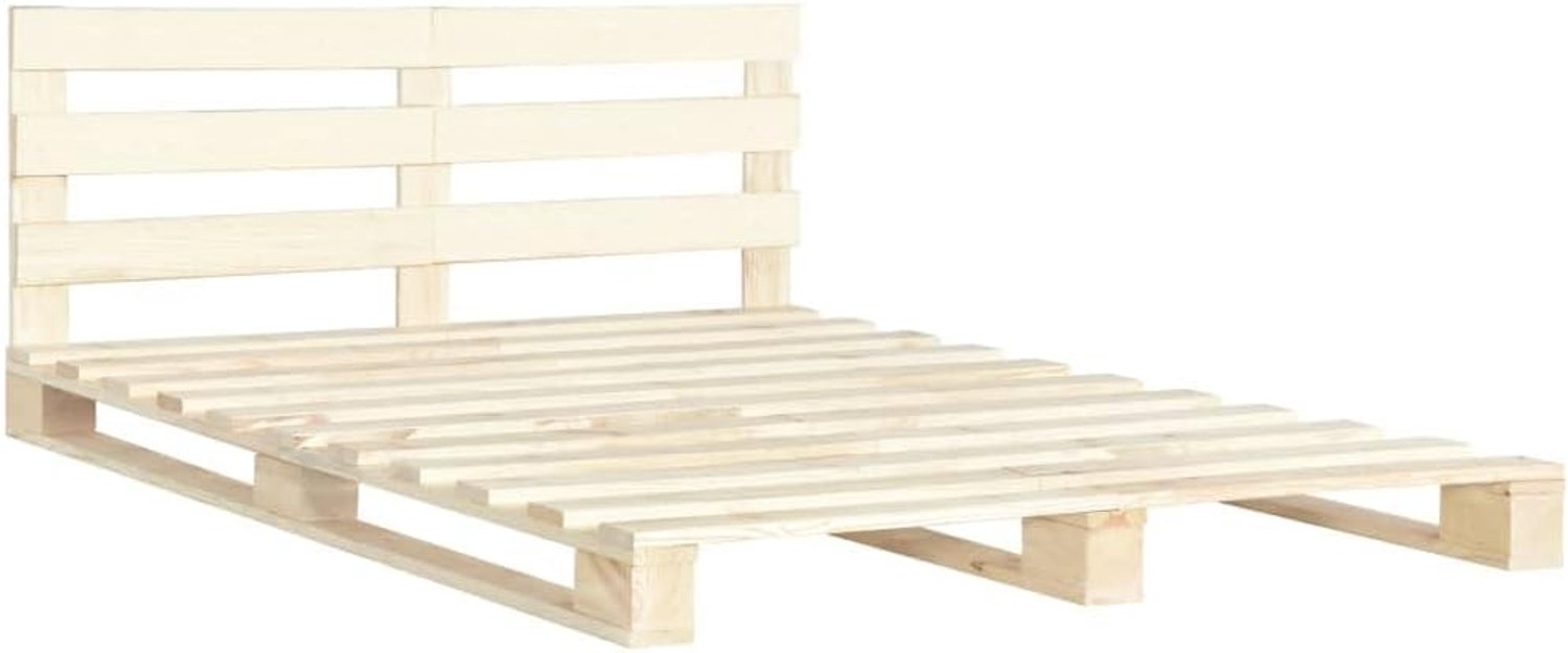 Luxe Bedden Slaapkamer-Bedden Hotelbedden Palletbed Massief Hout Grenen 200 × 200 cm voor Slaapkamers Hotels Apparte