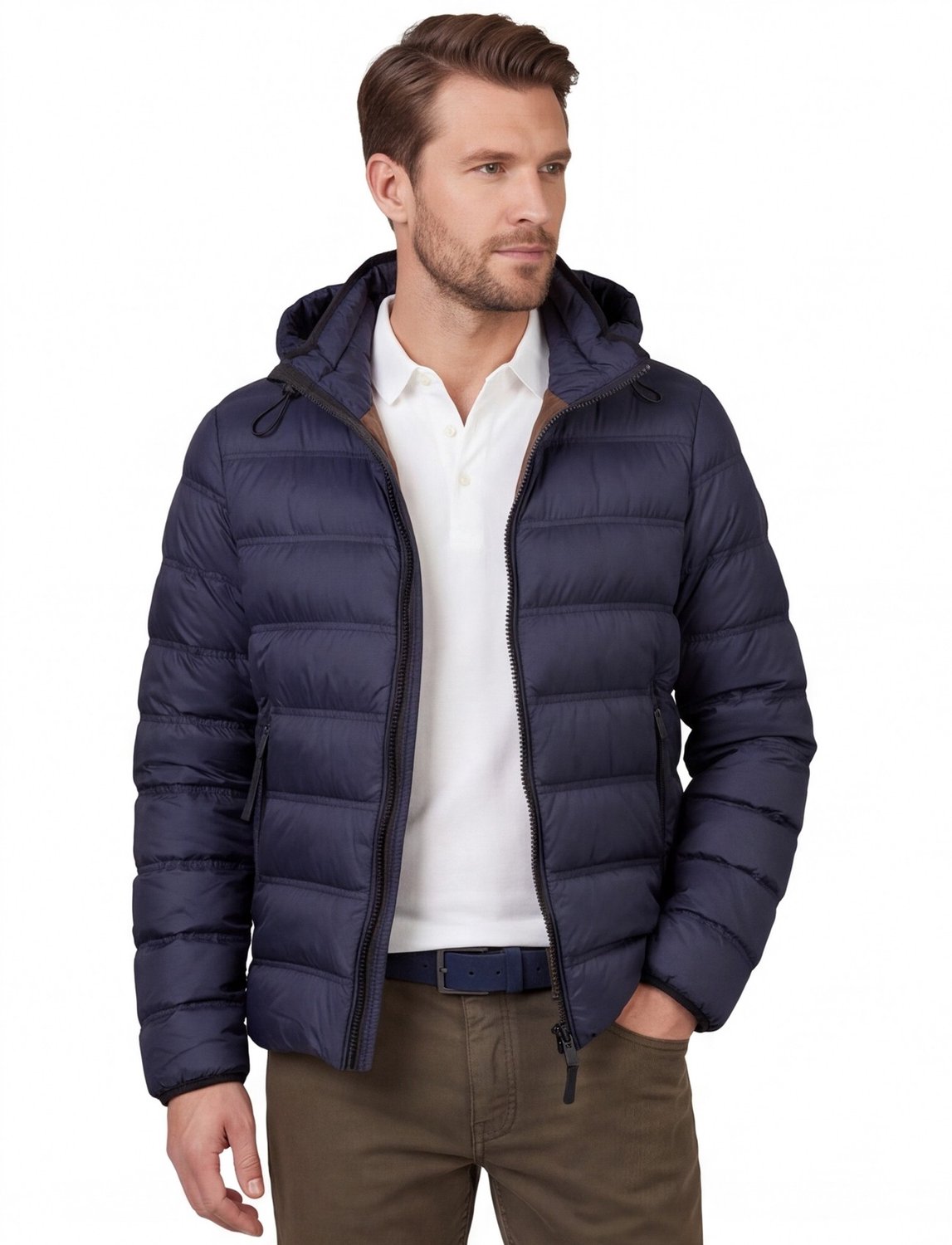 Reset winterjas donkerblauw