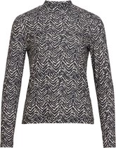 Vila Top Vileoa L/s High Neck Top - Noos 14066134 Birch/ Ziggy Birch Dames Maat - XS