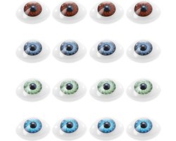 16x Oval Holle Speelgoed Ogen - Plastic Knutsel Ogen voor Poppen & Knuffels