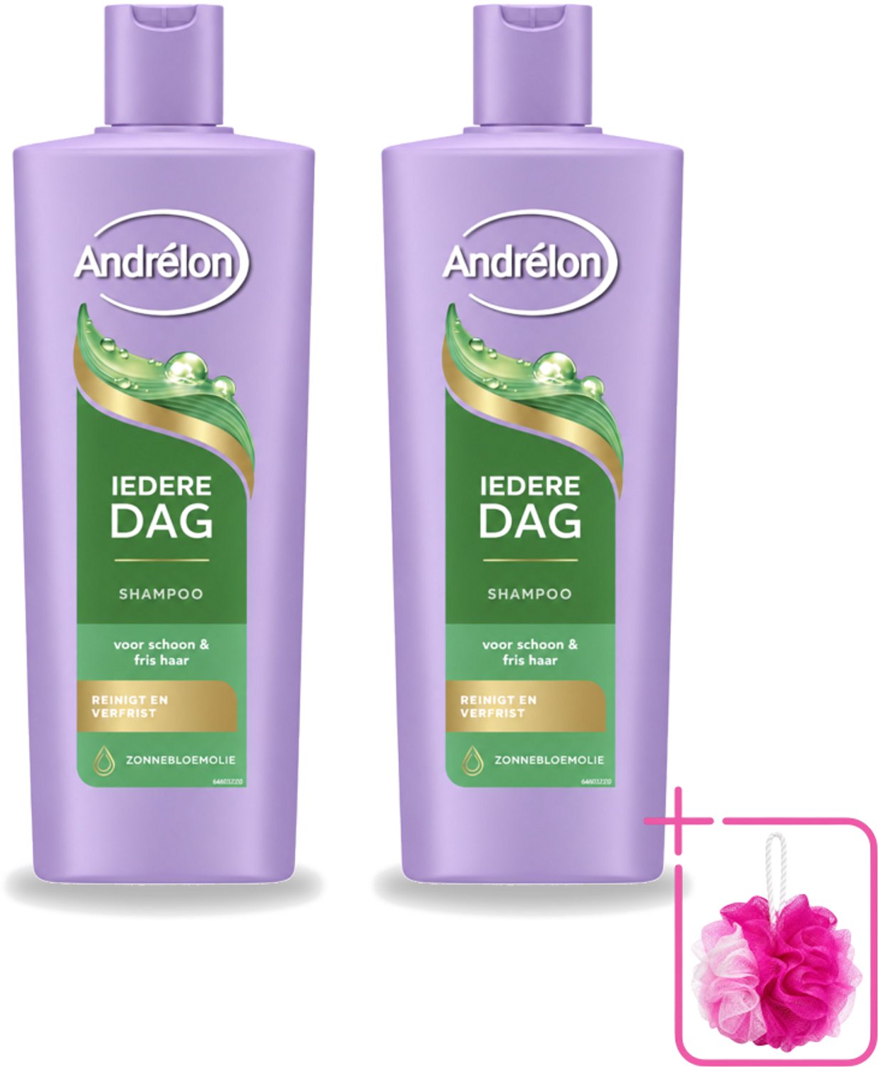 2 x Andrélon – Shampoo – Iedere Dag – 400 ml - Bulkverpakking - Dagelijks haar wassen - Douchemop - Fris haar