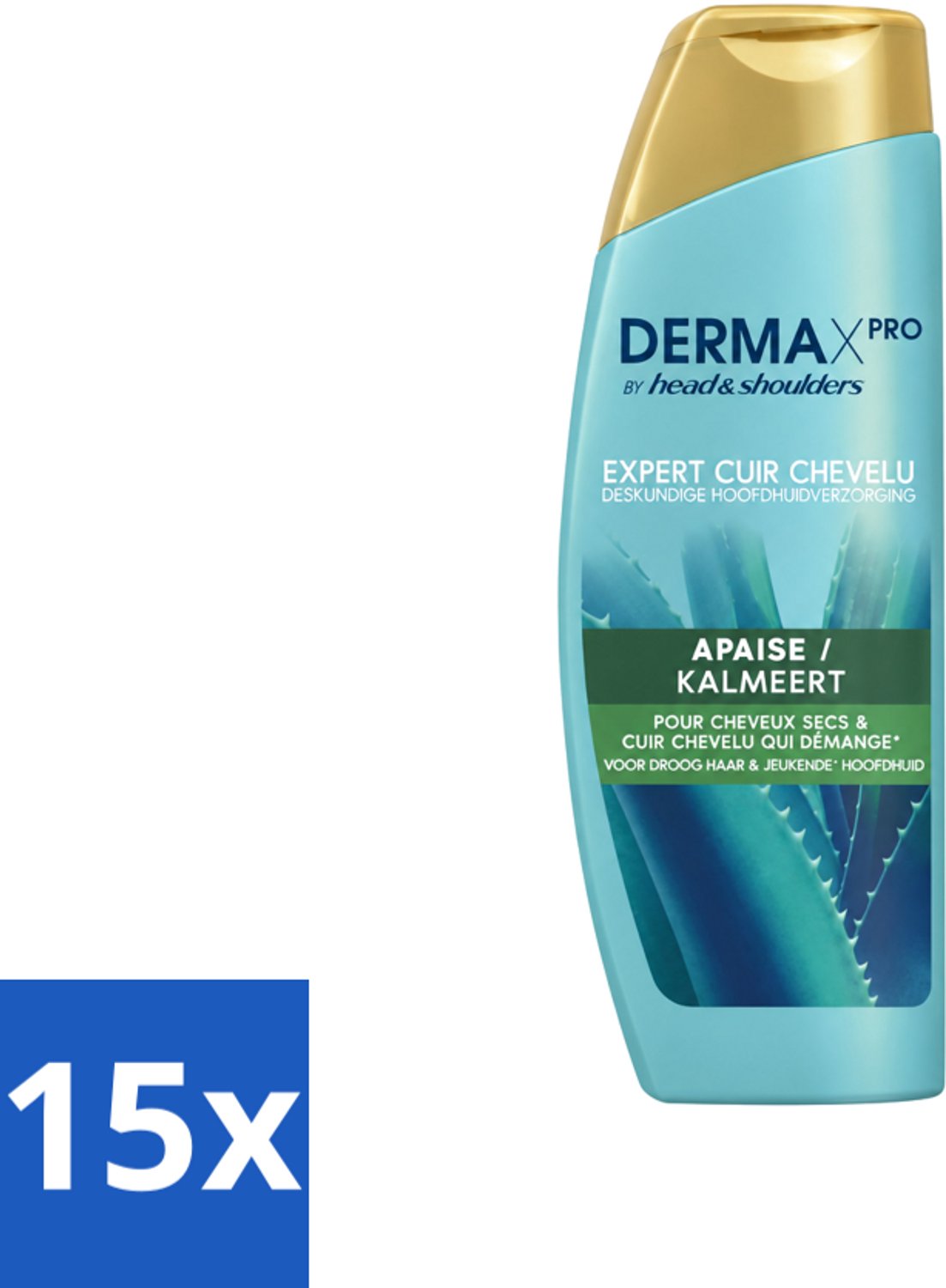 15 x Head & Shoulders - DermaX Pro - Anti-Roos Shampoo - Kalmeert - 470 ml - Voordeelverpakking - 15 stuks