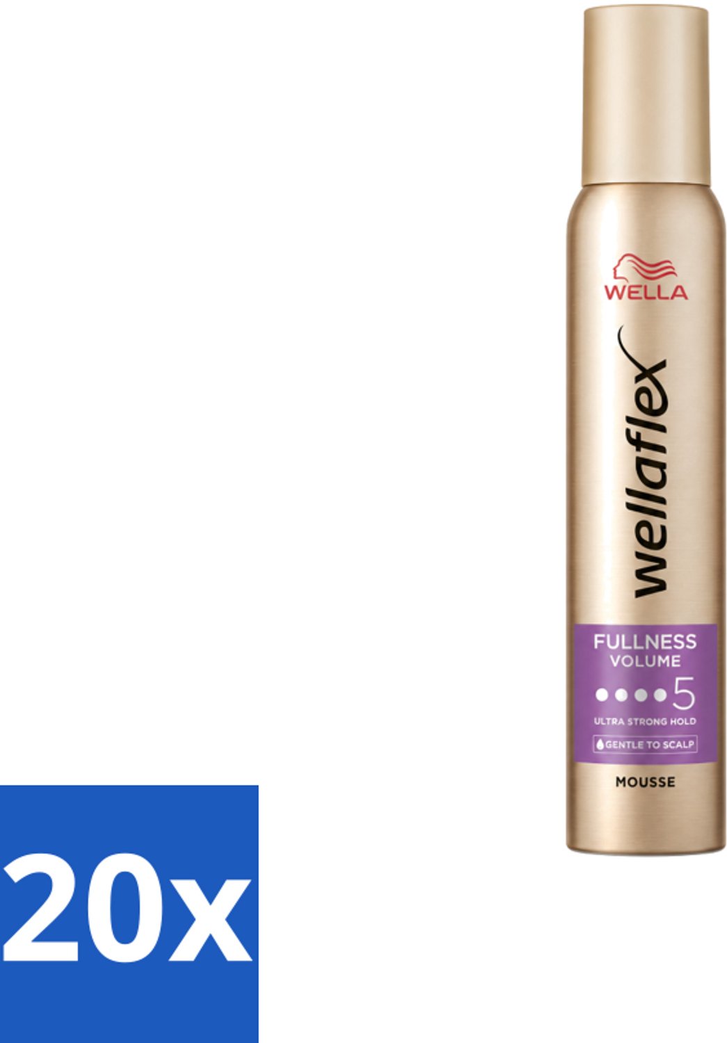 20 x Wella – Flex Fullness Volume Ultra Strong – Haarmousse – 200 ml - Voordeelverpakking - 20 stuks