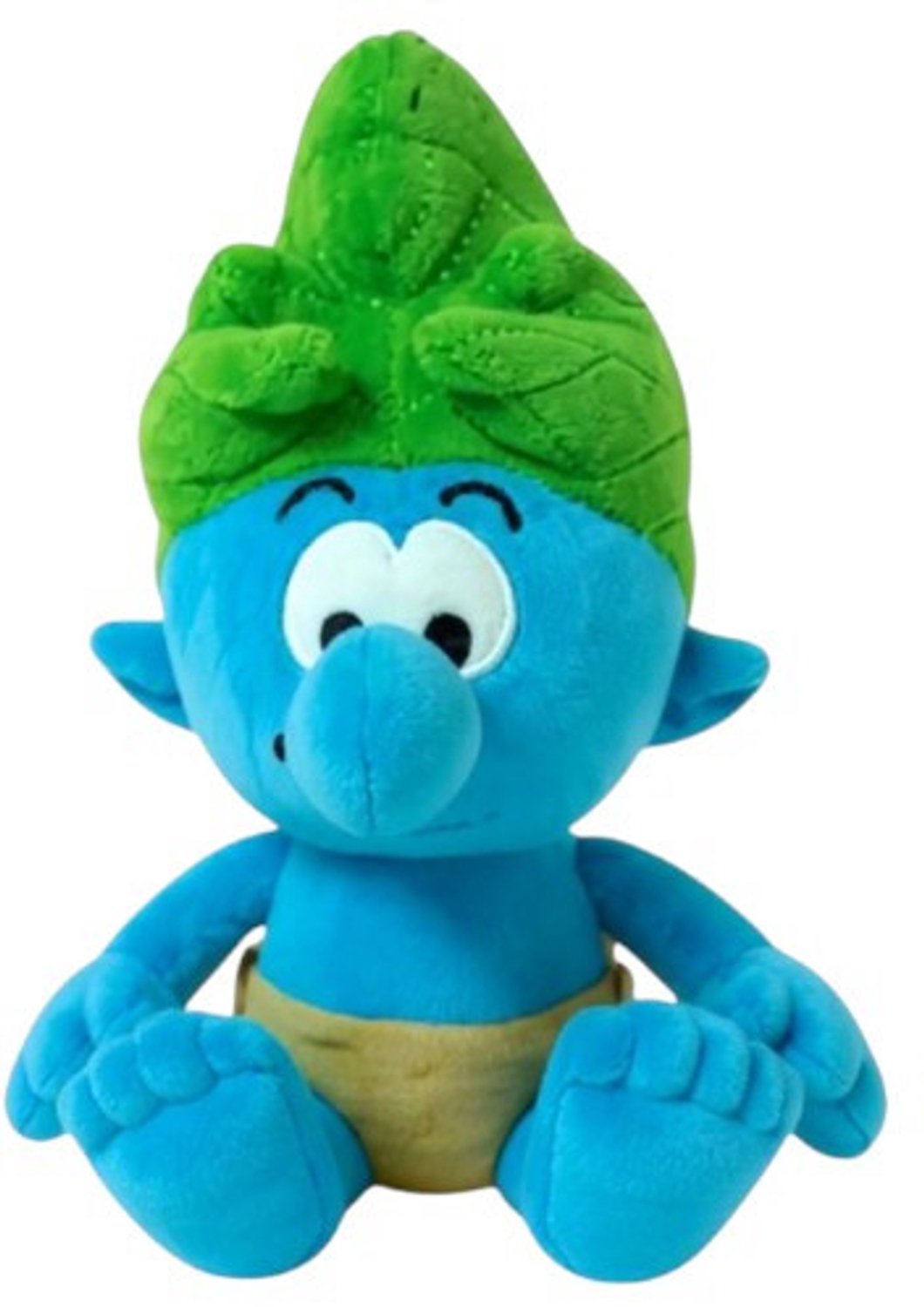 Wilde smurf - Knuffel de smurfen - 20 cm - groen met bladeren