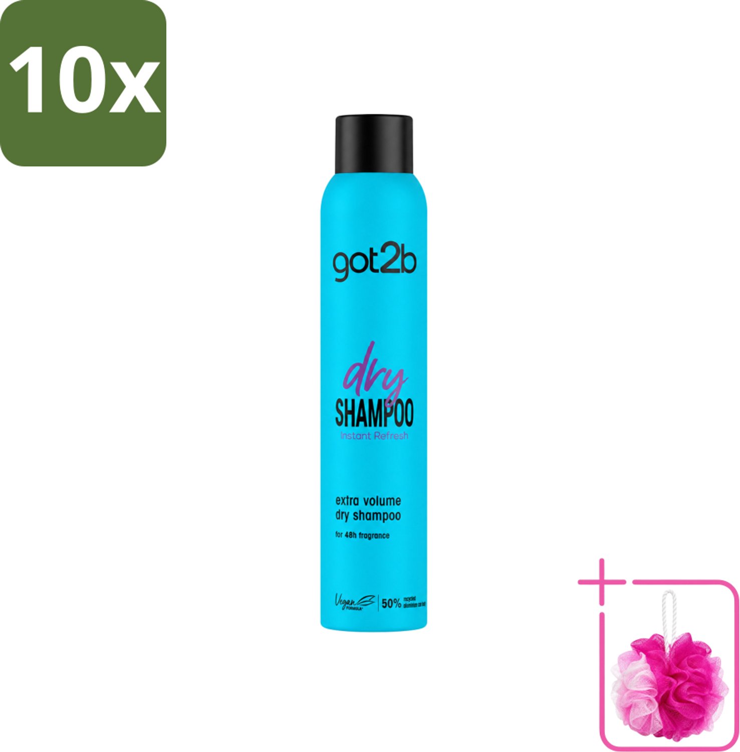 10 x Got2B - Droogshampoo - Fresh & Fabulous Volume - 200 ml - Bulkverpakking - Droogshampoo - Douchemop - Fris haar