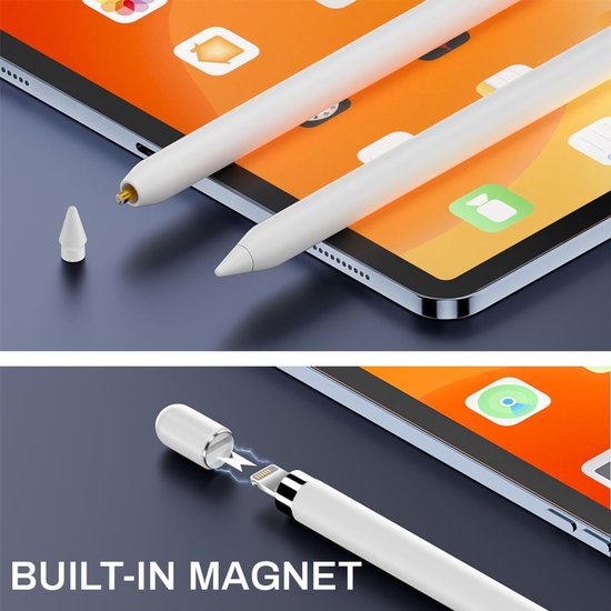 5 tips voor Apple Pencil + 1 reserve pendop + 1 adapter + 1 magnetische pendop anti-verlies-touw, hoge gevoeligheid, voor Apple Pencil 1A en 2A Generation — afbeelding 4