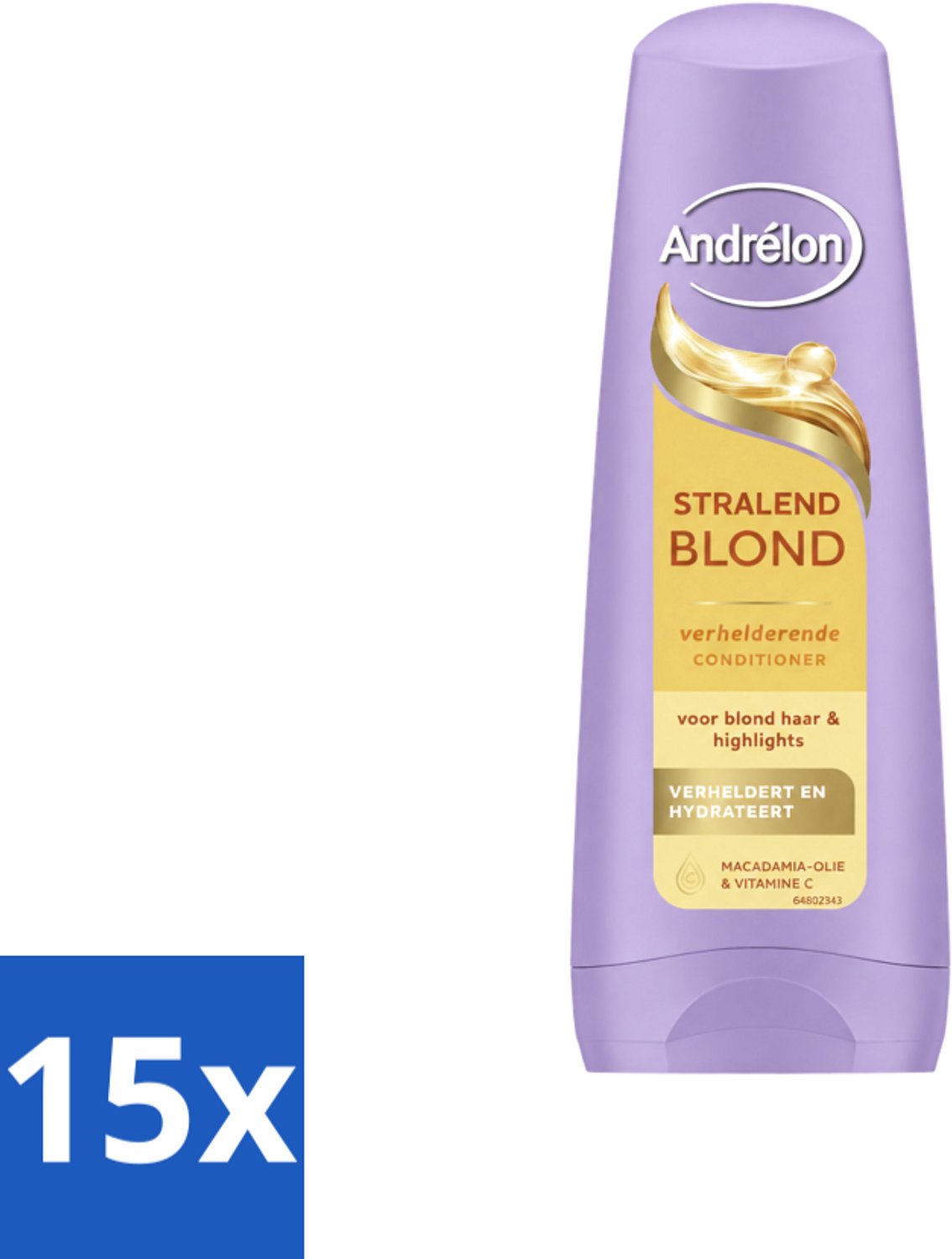 15 x Andrélon – Conditioner – Stralend Blond – 200 ml - Voordeelverpakking - 15 stuks