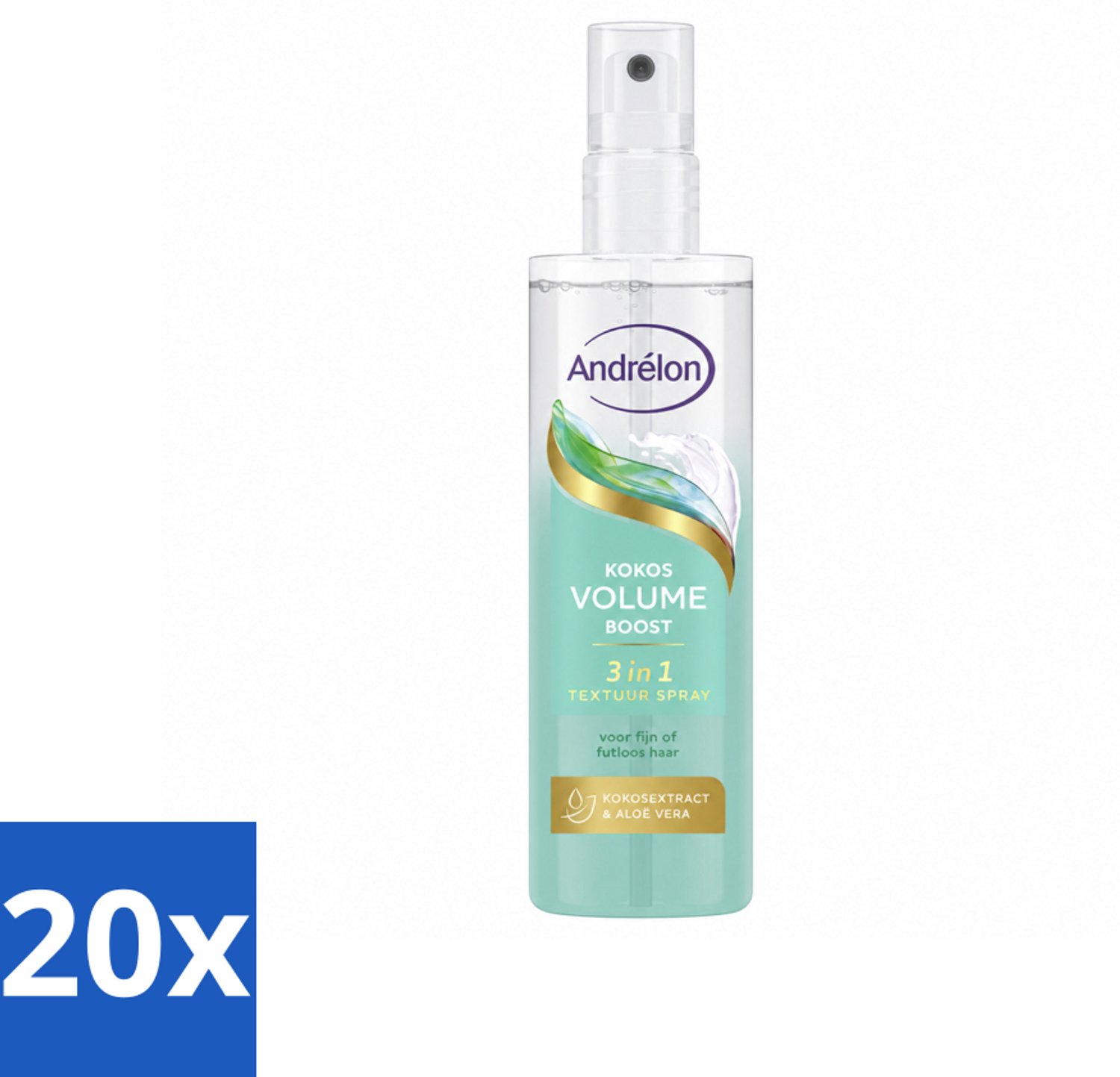 20 x Andrélon – Textuur Spray 3-in-1 – Kokos Volume Boost – 150 ml - Voordeelverpakking - 20 stuks