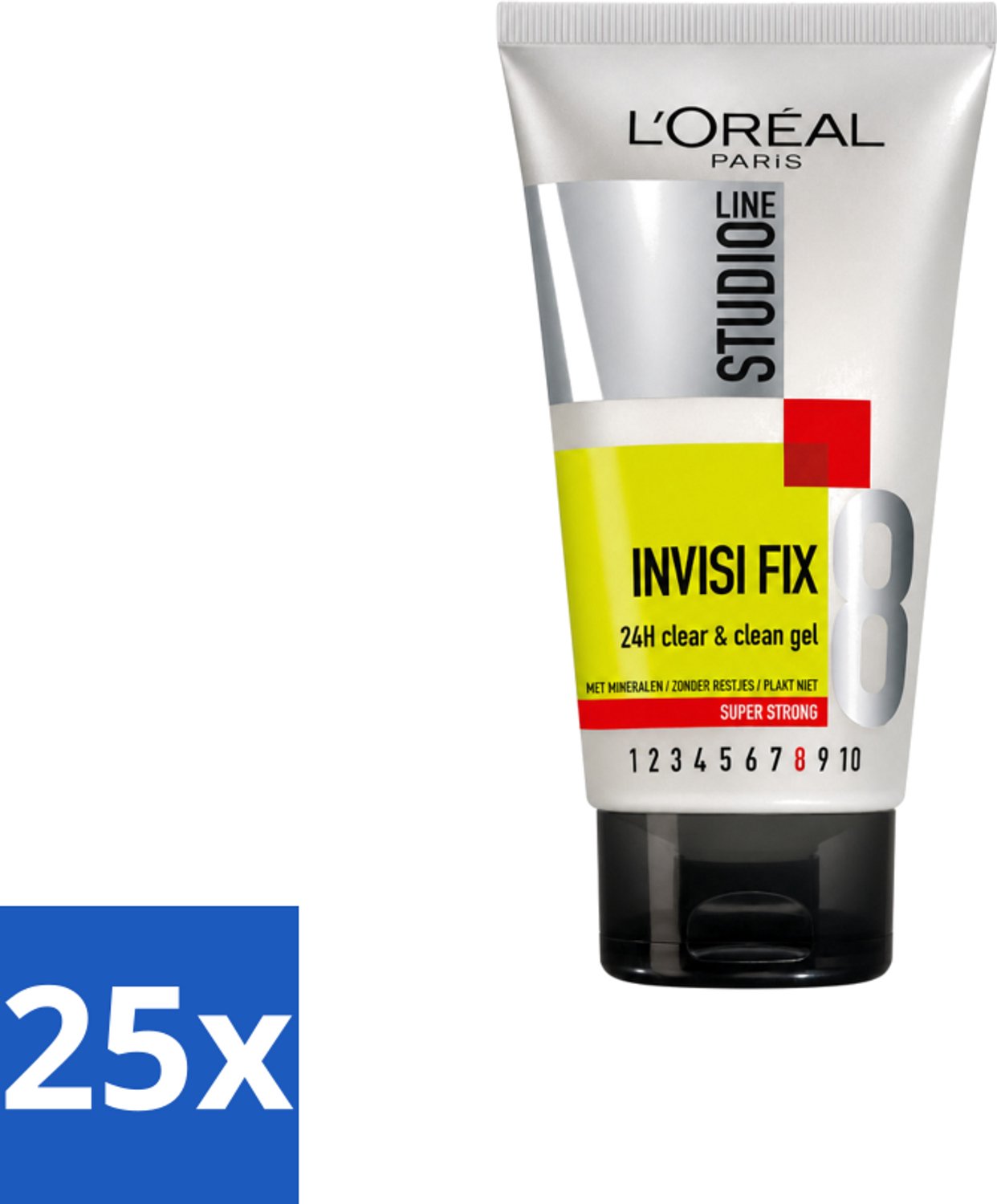25 x L'Oréal Paris - Studio Line Invisi Fix 24h Clear & Clean - Wax - Super Sterke Fixatie - 150 ml - Voordeelverpakking - 25 stuks