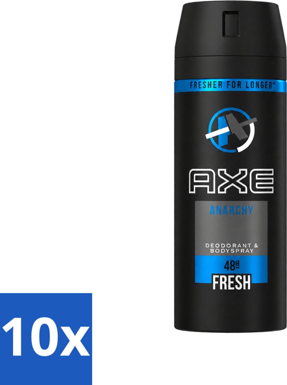 10 x Axe - Deodorant Bodyspray - 48hrs Fresh - Anarchy for Him - 150 ml - Voordeelverpakking - 10 stuks