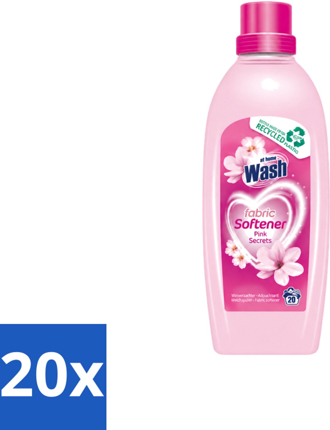 20 x At Home - Wash - Wasverzachter - Pink Secrets - 20 Wasbeurten - Voordeelverpakking - 20 stuks