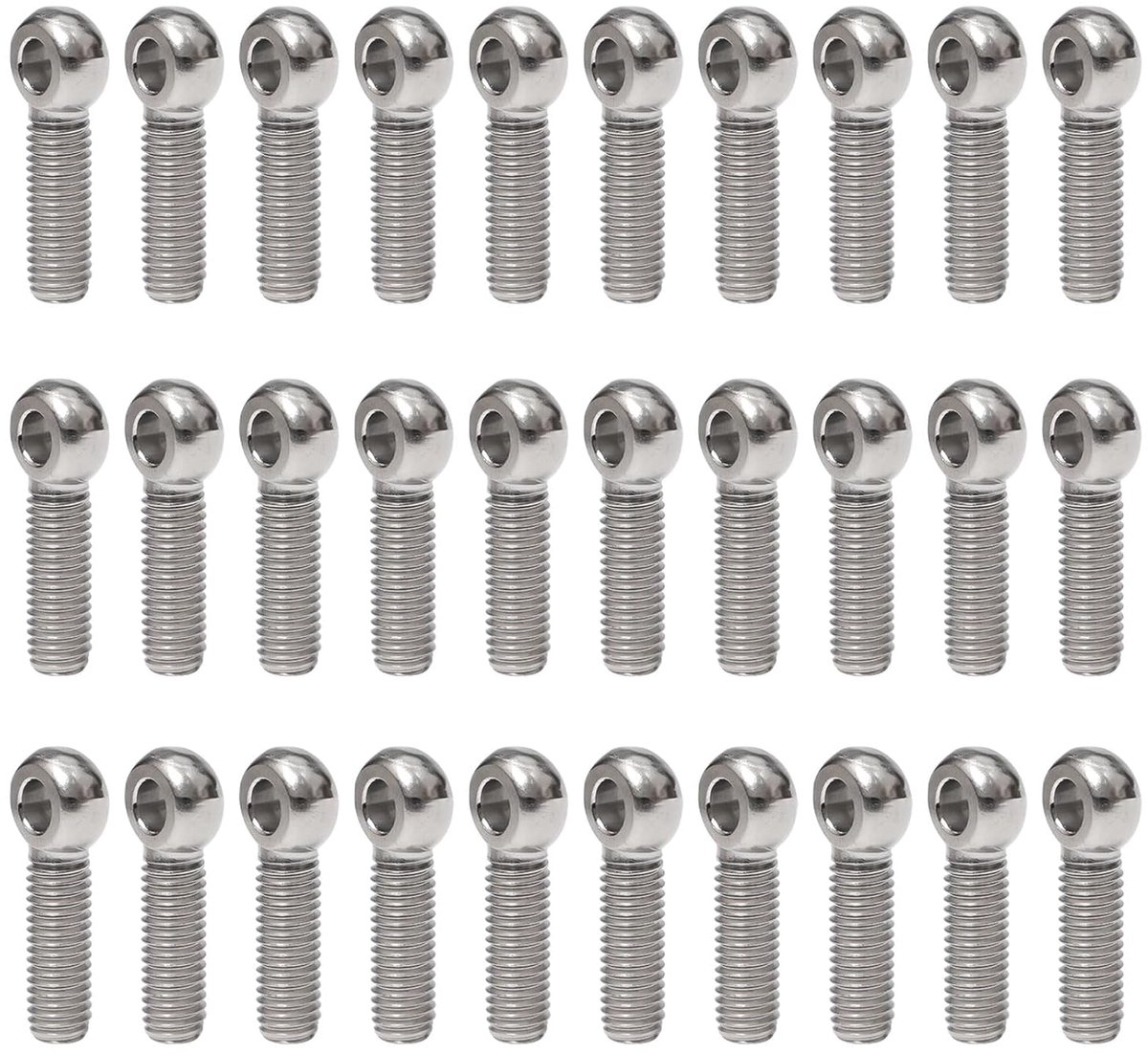 30 stuks oogschroeven M8 roestvrij staal oogschroeven
